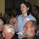 A Question is asked at the Dublin Information Event 