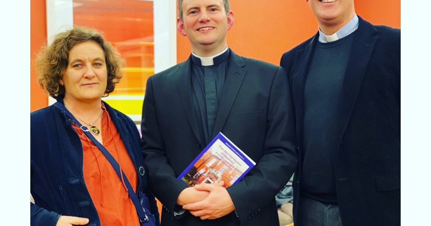 Pictured are:
Dr Cathriona Russell, Revd Ian Mills, Revd Canon Dr Maurice Elliott. 
