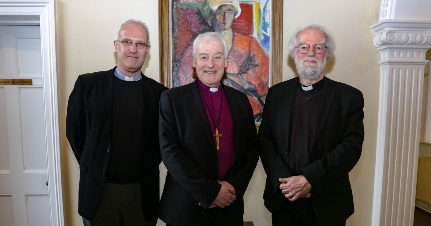 Dr Williams is pictured with Canon Dr Maurice Elliott, Director, and The Most Revd Dr Michael Jackson, Chair of the Governing Council.