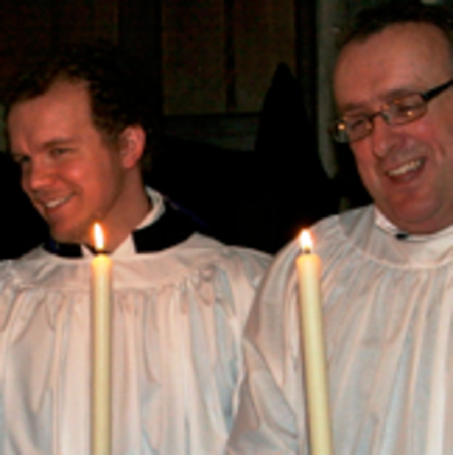 Student acolytes in Advent procession 