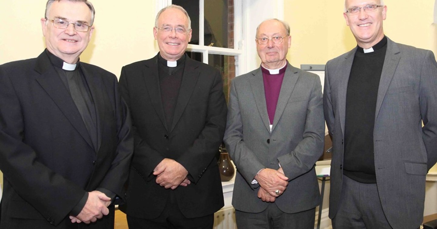 Canon Dr Ian Ellis, Monsignor Mark Langham, Bishop Christopher Hill and Canon Dr Maurice Elliott