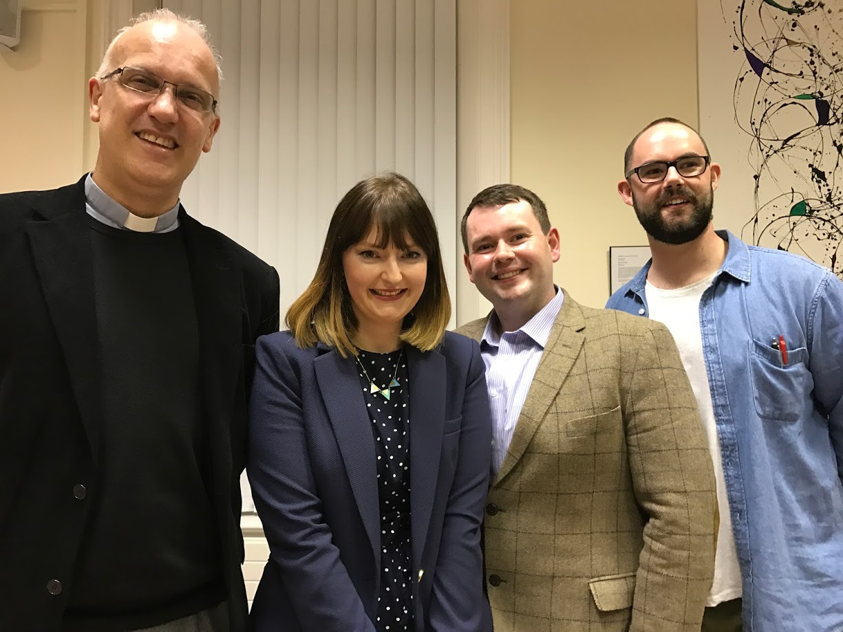 Dr Maurice Elliott with Emma Carson, Mark Gallagher and Andrew Irwin