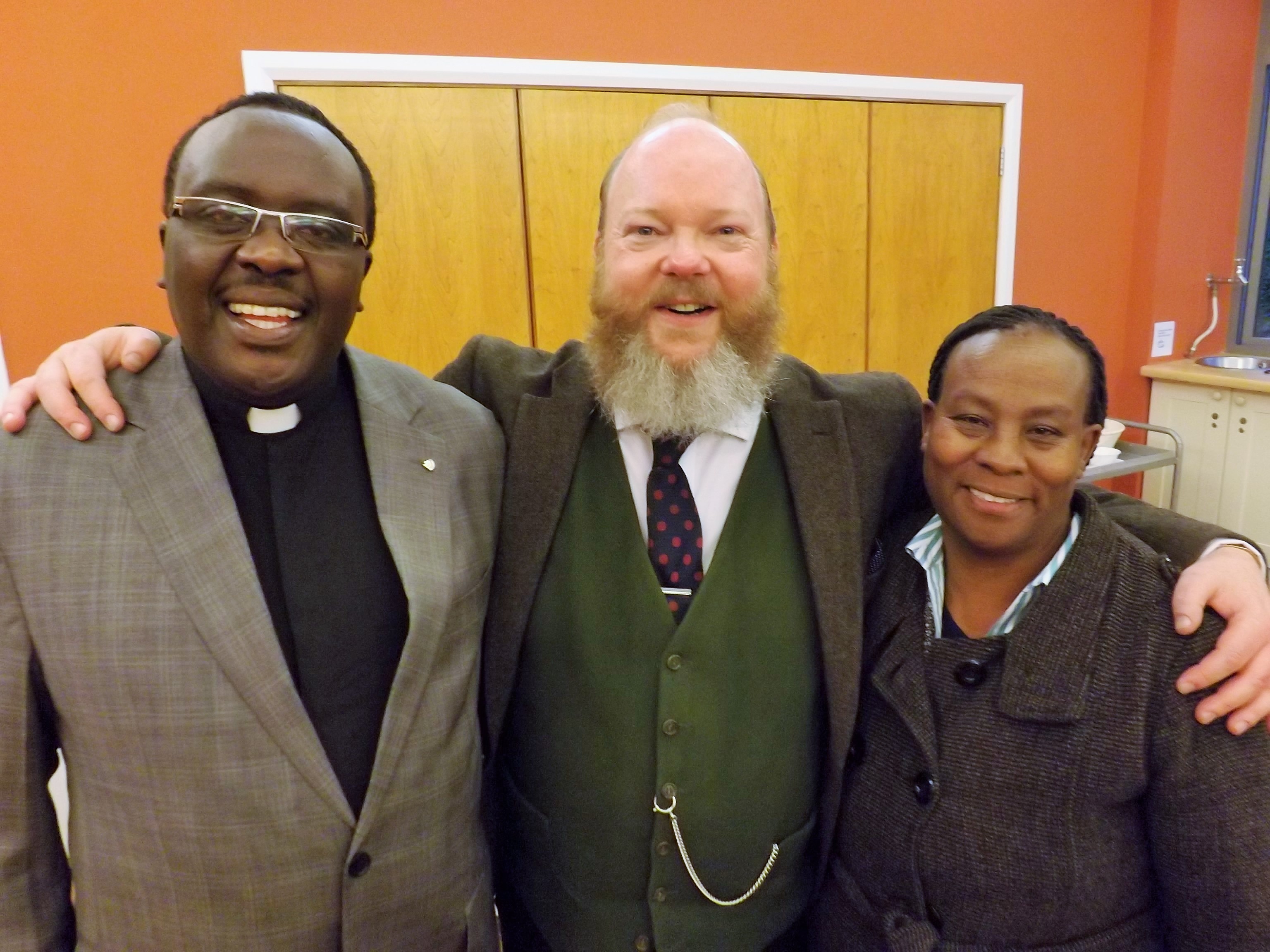 Provost Sammy Wainaina, CITI student William Geoffrey & Louise Girthire