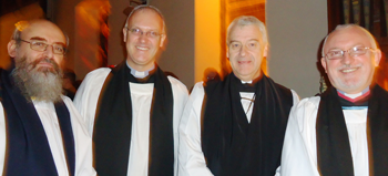 The Revd Canon Patrick Comerford, the Revd Dr Maurice Elliott, the Archbishop of Dublin, the Most Revd Michael Jackson, and the Revd Patrick McGlinchey
