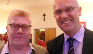 Dr Gareth Jones, Principal of Ming Hua Theological College, Hong Kong, and the Revd Dr Maurice Elliott, Director of the Church of Ireland Theological Institute, after their recent discussion on co–operation between the two colleges (Photograph: Patrick Comerford)